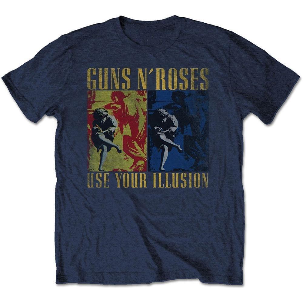 Guns N Roses Classic Bullet Logo Print Cotton TShirt Hard Rock Band Unisex Short Sleeve Tee