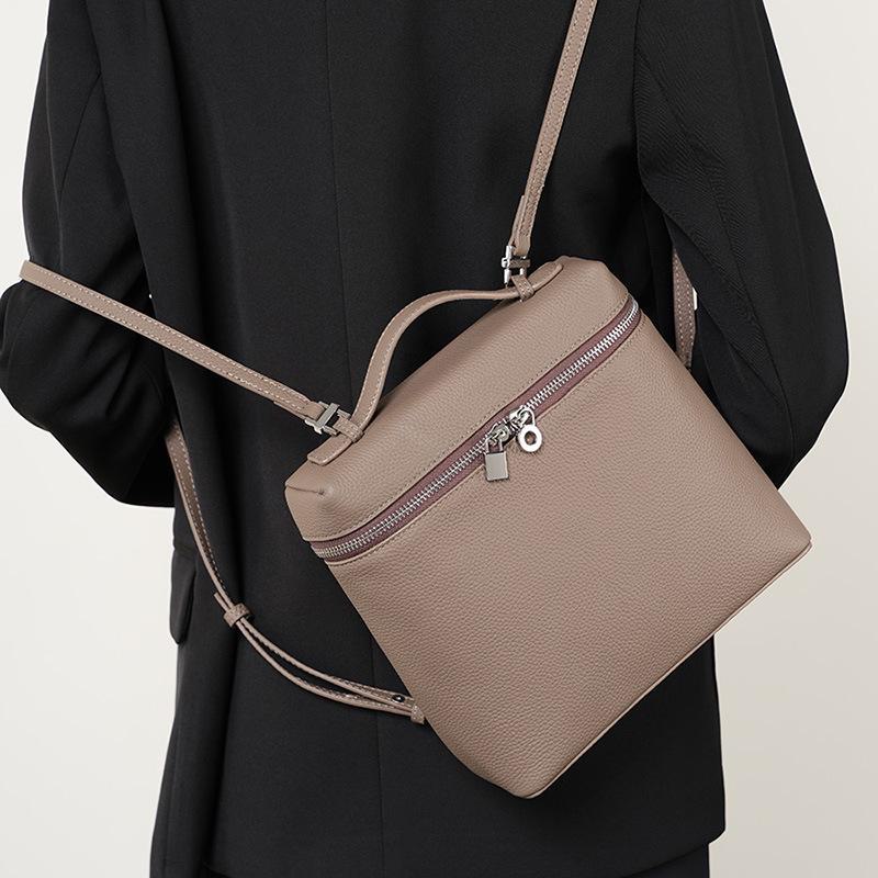 Dámská taška přes rameno z pravé kůže - Módní batoh 2024, Velkokapacitní cestovní a školní taška