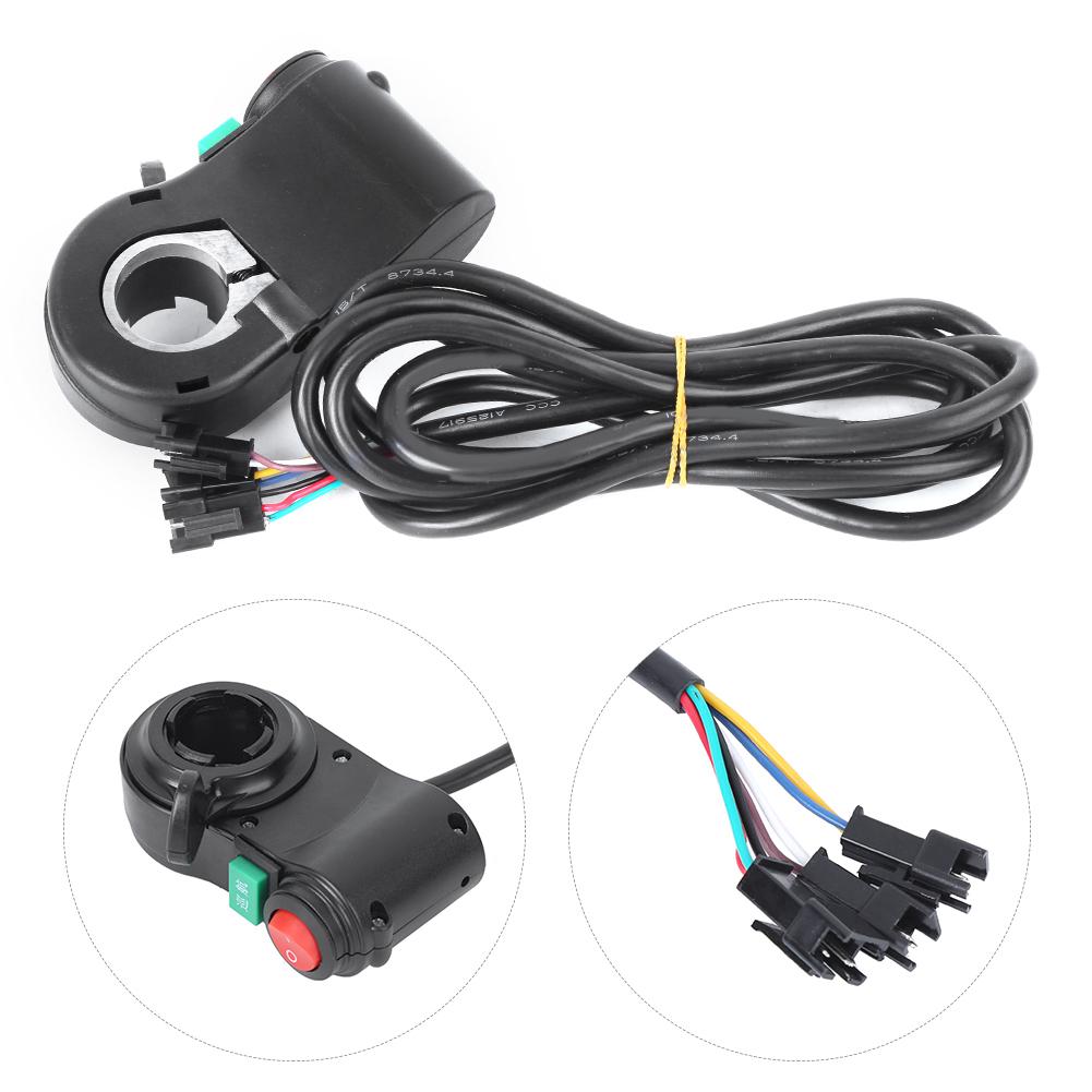 2PCS Plastic Black 98percent  Efficiency Real Time Display Thumb Cruising Multifunction Electric Bike