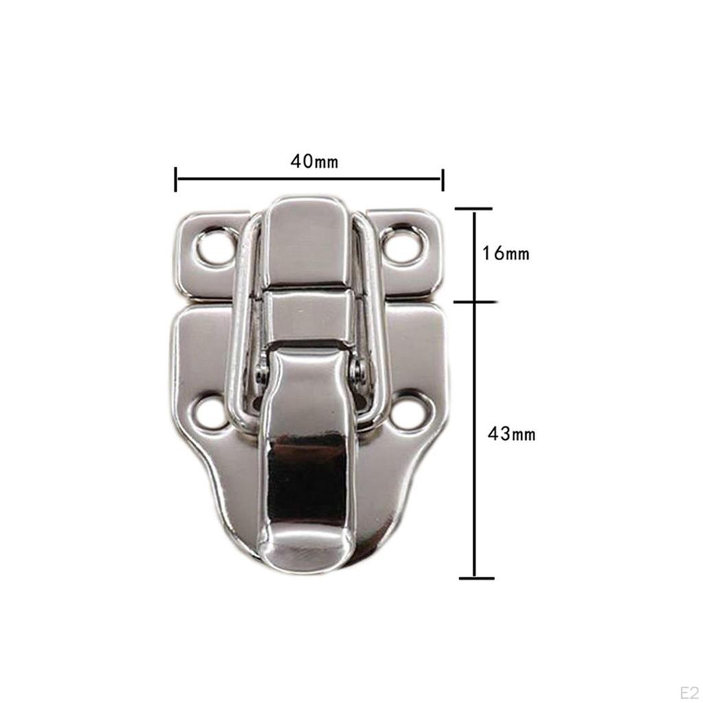 4pc Metal Toggle Trunk Chest / Case Box Large Loop Latch Clasp Lock, 5mm Dia Hole, 39x59mm Size