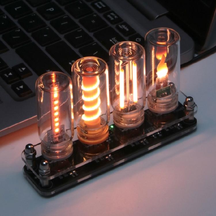 Small 4 Port USB Charging Dock with Sturdy Acrylic Base Smooth USB Power Base Acrylic Texture for Phones and Tablets