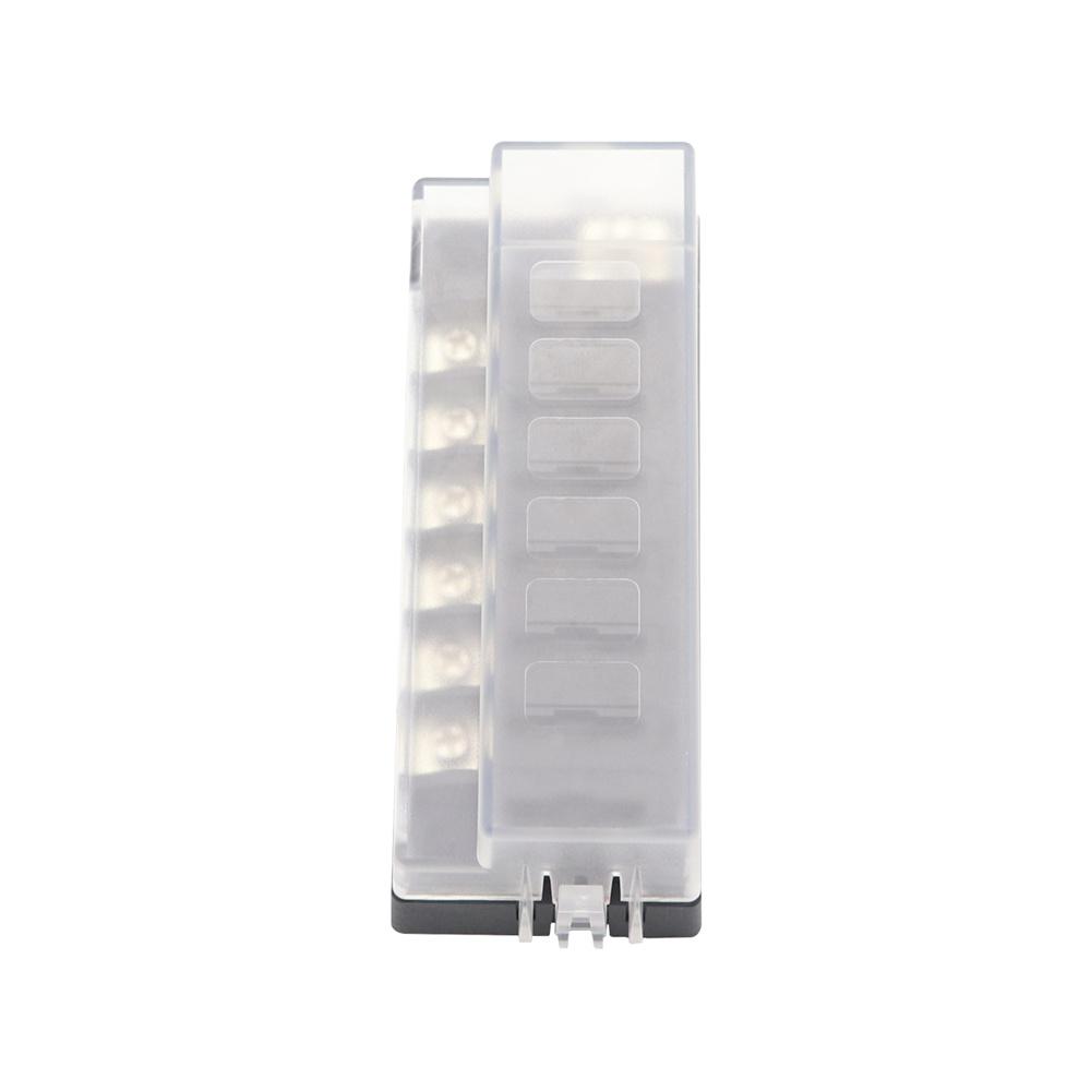 6-Way Compact Fuse Box with Single Input and 6 Outputs