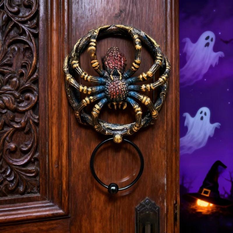 Halloween Spider-style Antique Door Ring Resin Handicrafts Home Decoration Ornaments with A Sense of Luxury