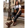 Two-wearing Locomotive Martin Boots for Women In the Autumn of 2025, New Thick-soled Heightening Small Short Boots, Huge Comfortable Knight Boots
