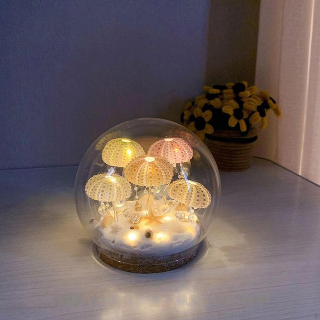Night Light Bedside Lamp Home Decor Decorative Ornament Jellyfish Desk for Living Room