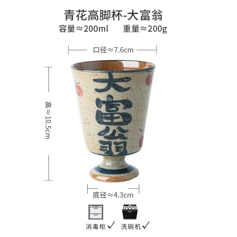 

Ретро Литературный И Художественный Ручной Работы Расписанный Вручную Бокал Ха-ха Грубая Керамика Сине-Белый Мастер-Чаша Чайная Чашка Экспорт 101-200ml