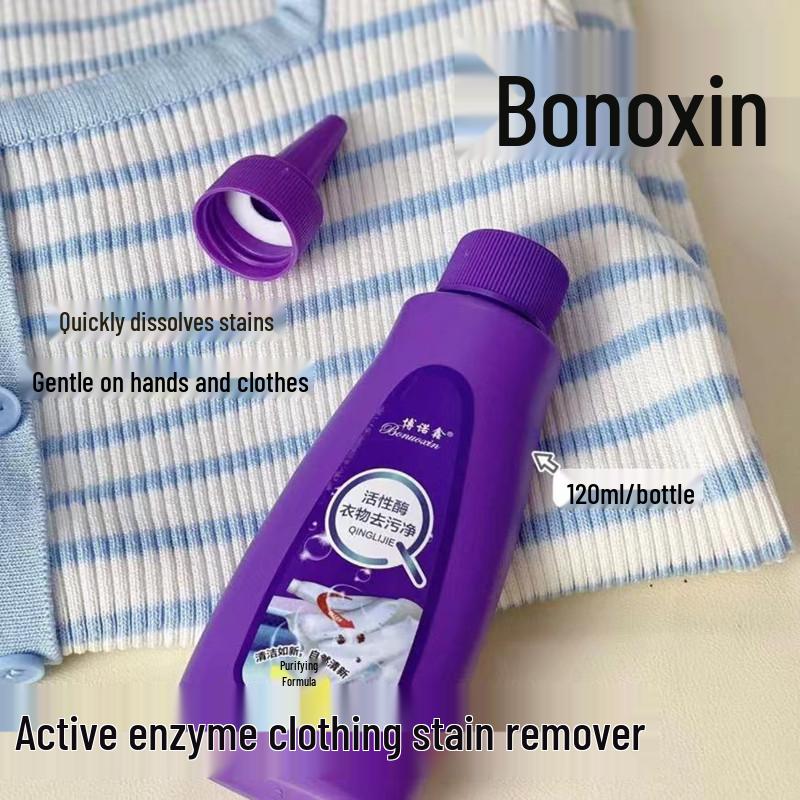 Bonoxin Enzyme Laundry Stain Remover: Powerful No-Wash Solution for Oil, Blood & Yellowing Stains