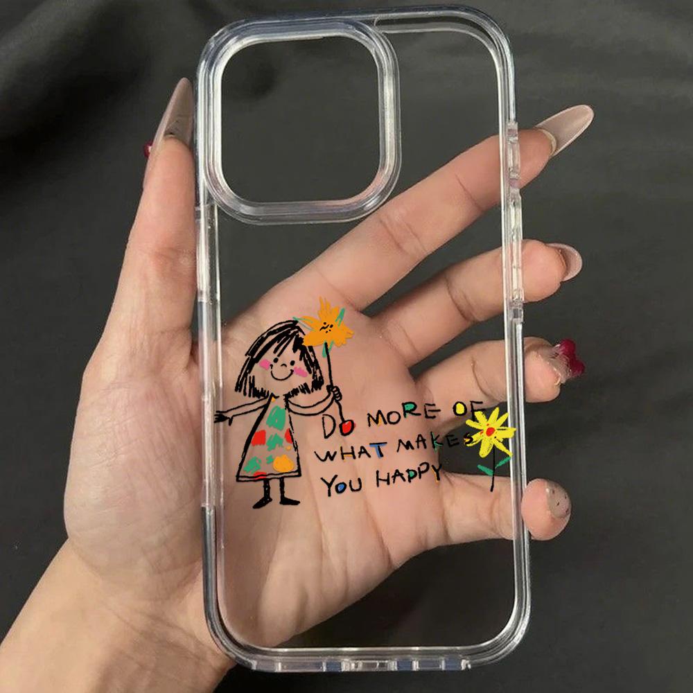 Acrylic Phone Case for iPhone 11 12 13 14 Pro 12 14 16 Pro Max for Samsung A16 A36 A56 S24 FE High-quality Painted Anti-fall Mobile Phone Case