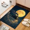 1 Stück Dampflok unter riesigem Vollmond Teppich für Wohnzimmer Schlafzimmer Sofa Heimdekoration Rus Rutschfeste Fußmatte Luxuriöses Geschenk