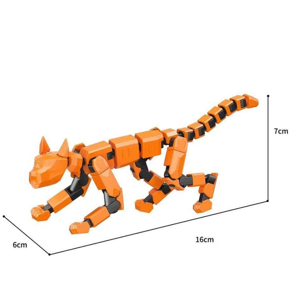 Multi-Jointed Movable Shapeshift Robot 3D Printed Mannequin Character and Dog Figures Toys Parent-children Game for Kids Gifts