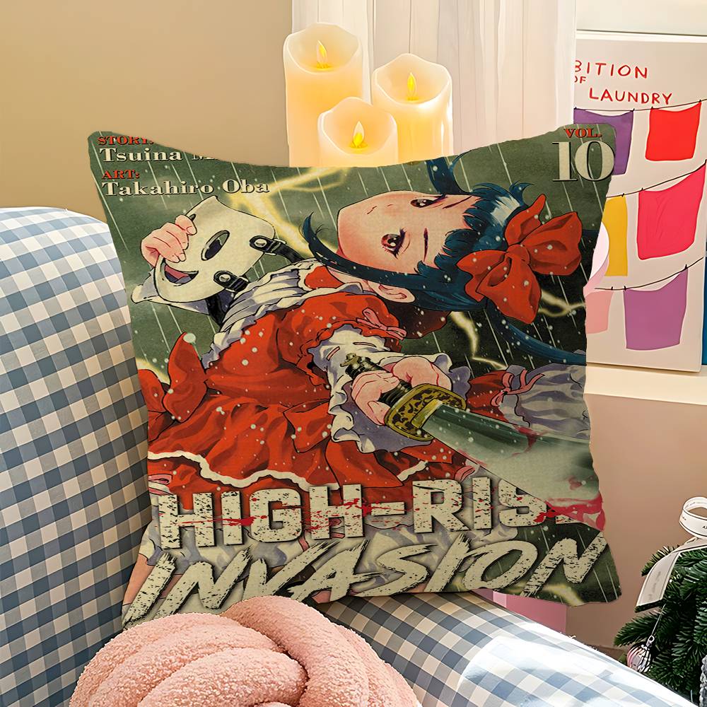 High-Rise Invasion Maple Design Cushion Cover Happy Autumn Harvest Decor Holiday Decorati Pillow Cover