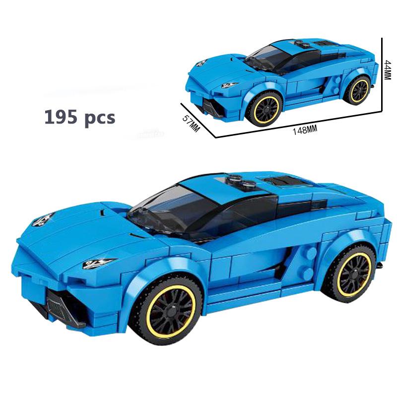 Technical Car Speed Sports Car Building Blocks City Vehicle Street Garage Educational Construction Toys