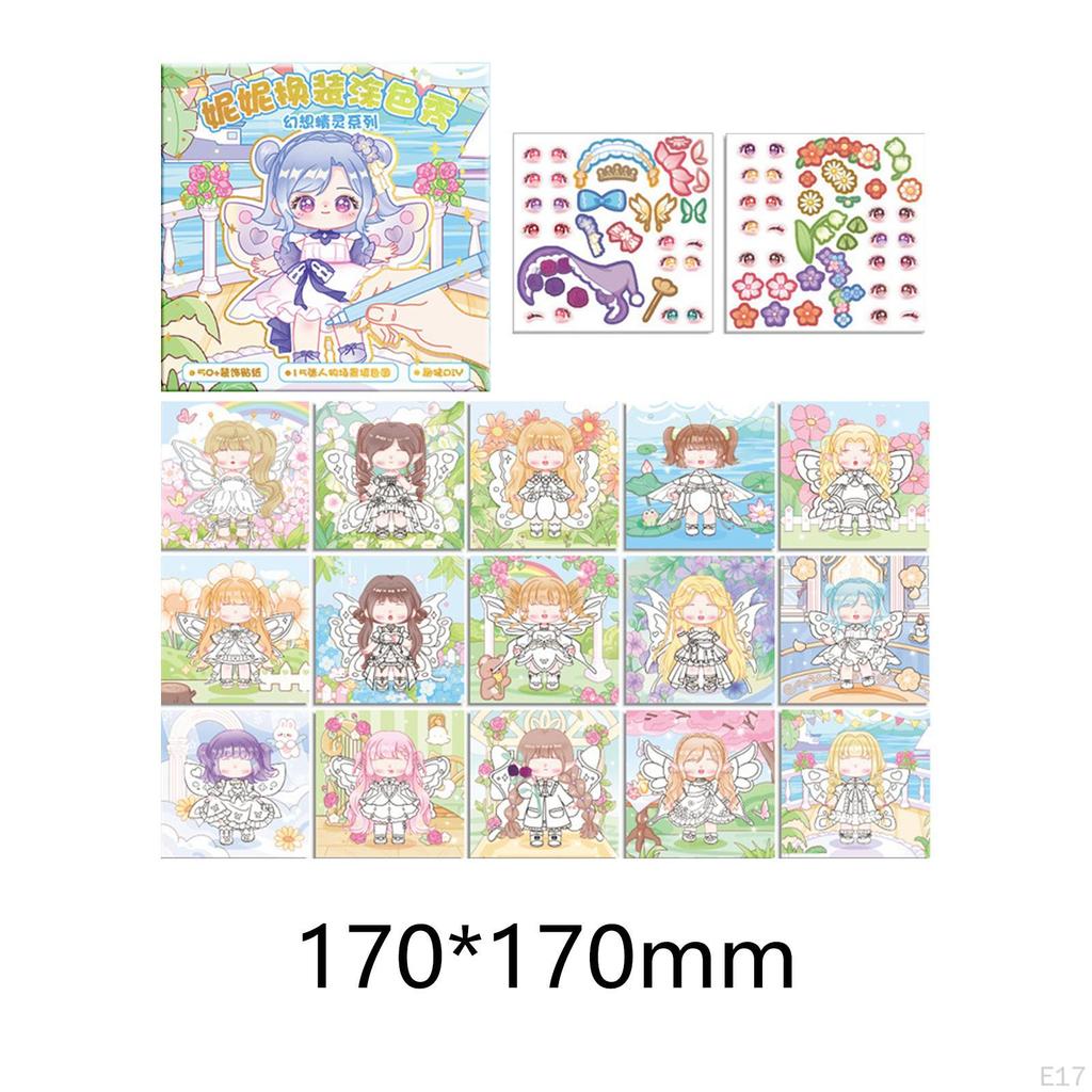 12 Count Princess Face Sticker Craft for Kids Birthday Activities