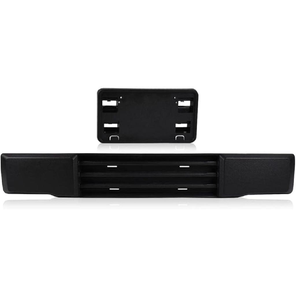 PIT66 Front Bumper & License Plate Bracket Mount Fascia Cover Compatible with Ford F150 Models w/o Block Heater & w/o Grille Shutters 2015-2017