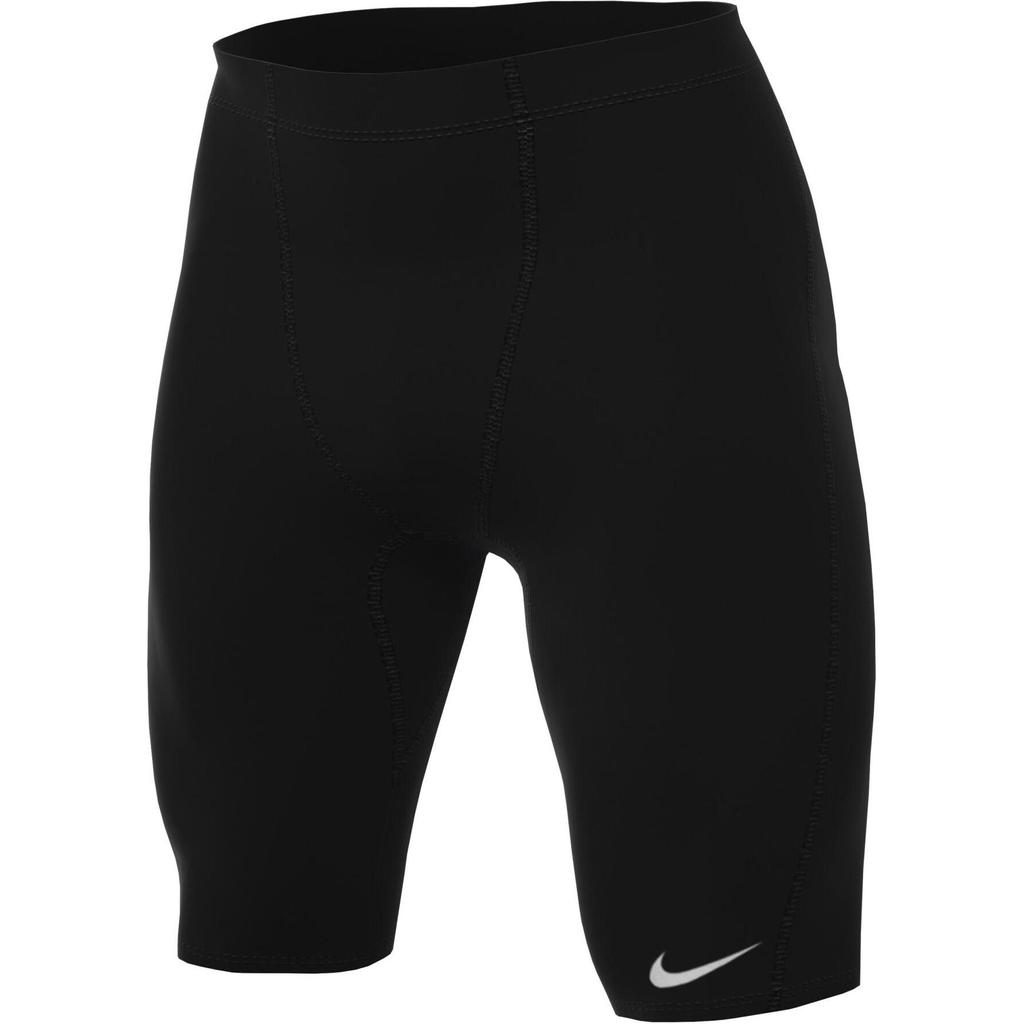 Nike Dri-FIT Fast Solid Logo Print Mid-Rise Elastic Sports Shorts Men Shorts Black DM4727-010