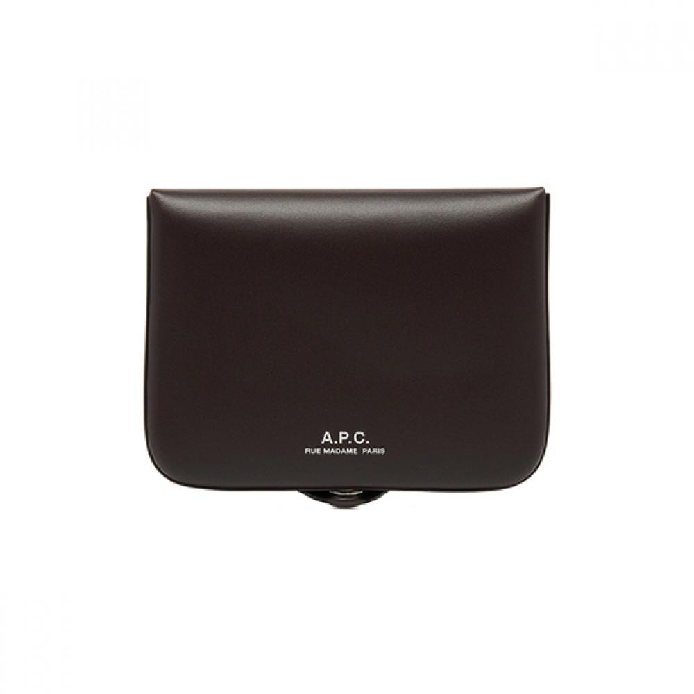 

A.p.c. Josh Card Wallet H63176 Cae Dark Brown PXAWV H63176 CAE DARK BROWN