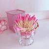 500/100 Stück Rosa Doppelseitige Wattestäbchen Stäbchen Weibliches Make-up-Entferner Wattestäbchen Spitze für Medizinische Nase Ohren Reinigungszubehör