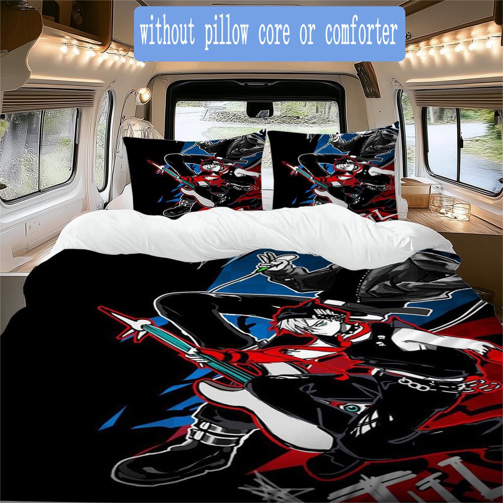 Anime-inspired "Till I" Pattern Bedding,Quilt Set Quilt Cover Pillowcase Home Birthday Gift (1*duvet cover+2*pillowcase,without core)XSJT0917283