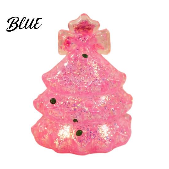 Stretchy Tree Toy Mini Christmas Squeeze Toy Stress Relief Glitter Xmas Fidget Clear Shape for Adults Kids Party Favor Squeezable