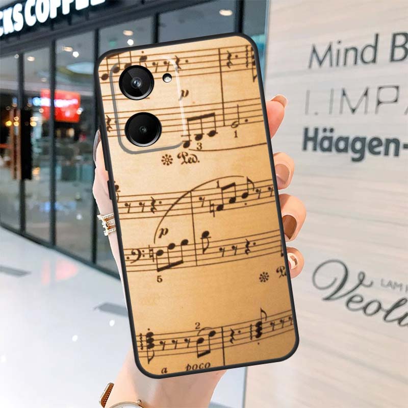 

Music Note Symbol Piano Case For Realme GT7 Pro GT6 11 12 13 14 15 Pro Plus C55 C53 C35 C33 C61 C65 C67 C53 C71 C75 Realme C53