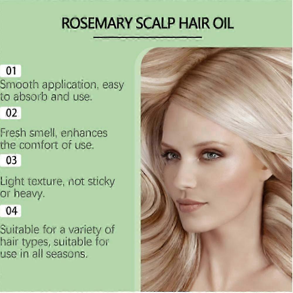 Rosemary Grow Scalp & Hair Oil - Hair Oil with Rosemary, Sapote Oil & Microalgae - Vegan Scalp Care & Hair Oil Treatment