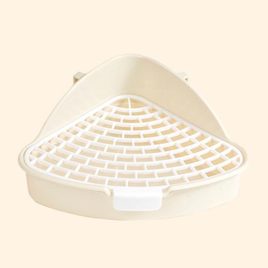 Pet Toilet Convenient Rabbit Litter Box Easy To Clean Large Hollowed-out Triangular Area Small Animal Toilet Pet Supply