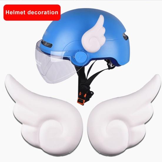 1 Pair Motorcycle Helmet Wing Decoration Adhesive Universal Cycling Scooter Bicycle Motorbike Skateboarding Helmet Decorative Wing Helmet Accessories