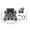 Roll Electronic Drum Set Beginner Friendly Portable Pad Builtin Speakers Music