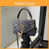 Elegant Animal Print Small Square Hand Bag For Women With Trendy Tassels And Versatile Style
