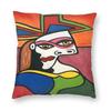 Picasso Face Lady With Hat Pillowcase Polyester Linen Velvet Creative Zip Decorative Throw Pillow Case Car Cushion Cover