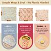 Beeswax Wraps for Food, 9 Pack Reble Bees Wax Wraps, Zero Waste, Food Storage Beeswax Paper, Sustainable Wax Paper(1XL+3M+5S) Food Wrap, Sandwich