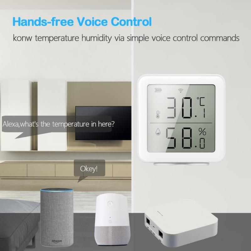 Wireless Digital Indoor Thermometers Hygrometer Supports 2.4G WiFi Temperature Humidity Meter for Homes Greenhouses & P
