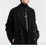Men's Long Wool/Down Lapel Winter Coat