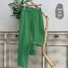 Men's Summer Cotton Linen Wide-Leg Trousers - Loose Fit Casual Pants