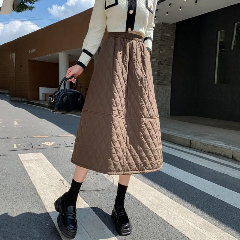 

Хлопковая подкладка большого размера Высокая талия винтажная весна осень зима повседневная свободная длинная женская юбка женская юбка L