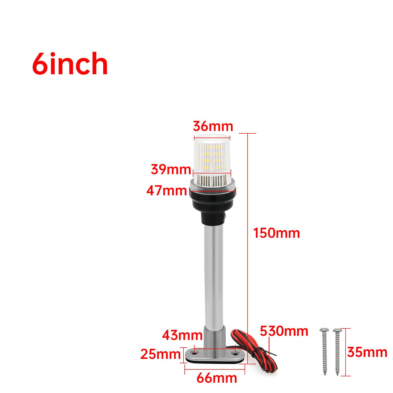 

6~22 ДЮЙМА навигационный фонарь светодиодный фонарь для яхты морской яркий навигационный якорный фонарь 12 В парусный сигнальный фонарь лампа для моторной лодки