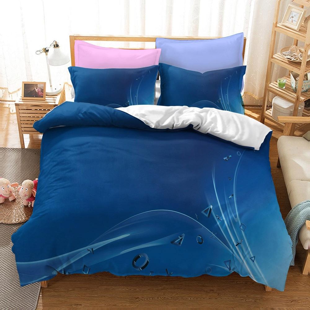 Bedding Kit, Game Console Symbol Series Size Three-Piece Quilt Cover