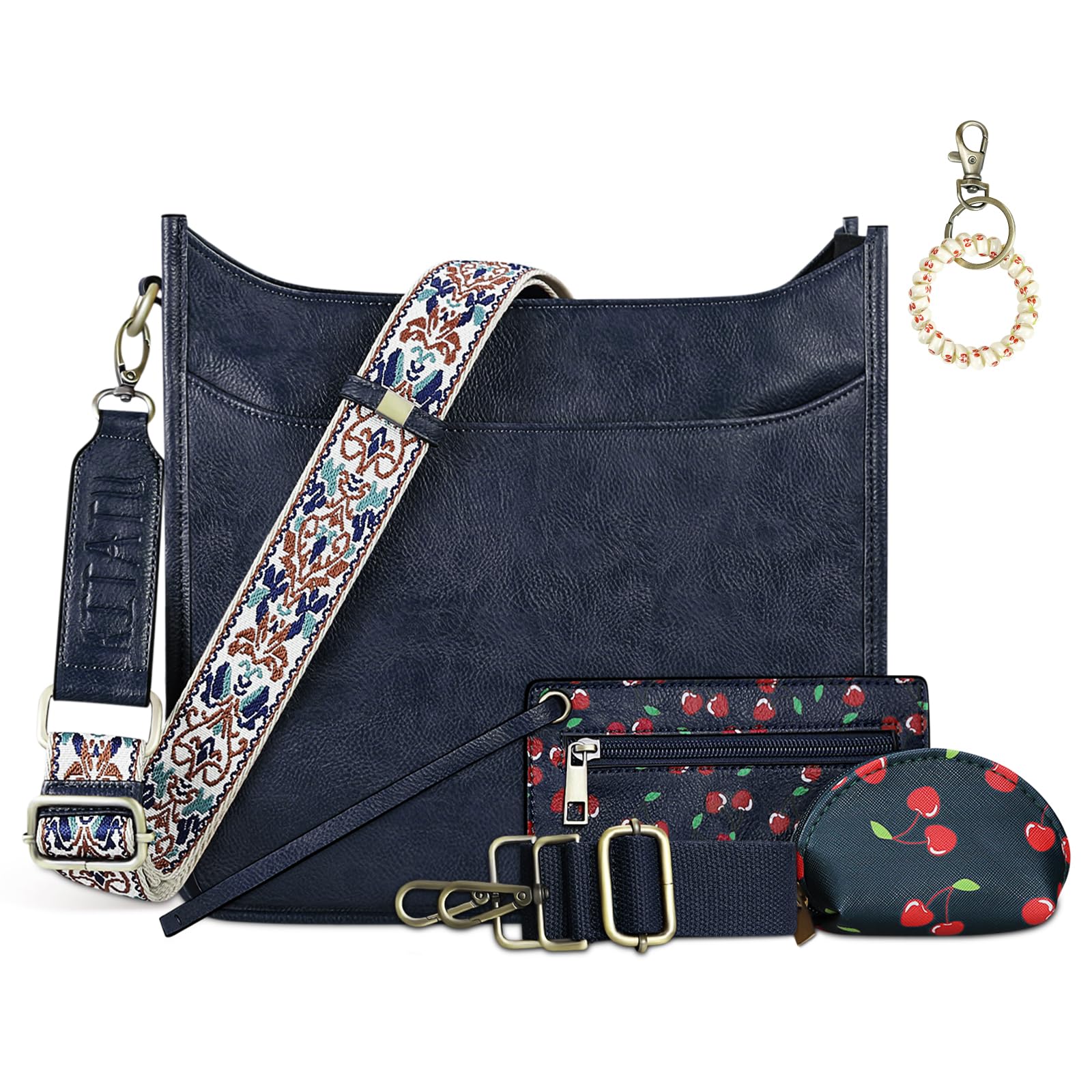 

I T A T Upgraded Shoulder Bag for Crossbody Tote Large Soft Synthetic Key Ring and Cosmetic Pouch Included [K U] Women, Bag, Bag, Capacity,