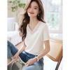 Mohan Yimei Women's V-Neck Embroidered T-Shirt