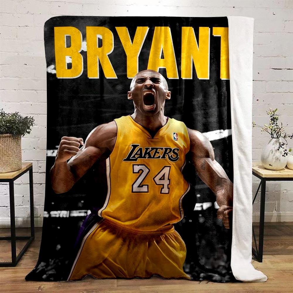 "Basketball Player Lakers No.24 warm quilt- Flannel blanket for bedroom, living room, sofa, and nap