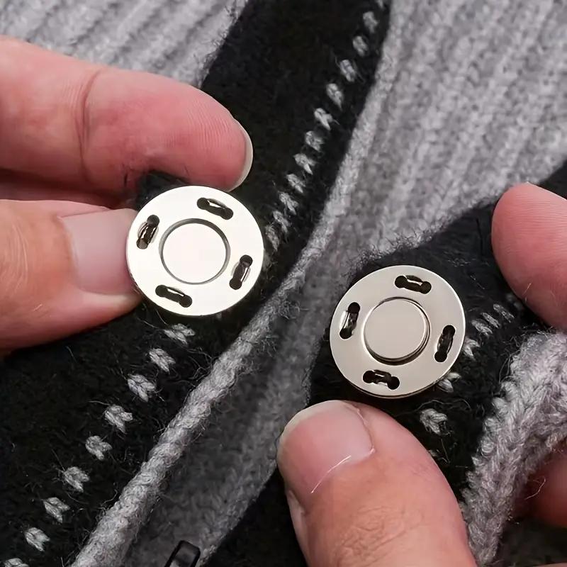 1 Pair Colored Metal Magnet Buckle Round Concealed Button Coat Jacket Magnetic Buckle Ultra-thin Invisible Snap Buckle