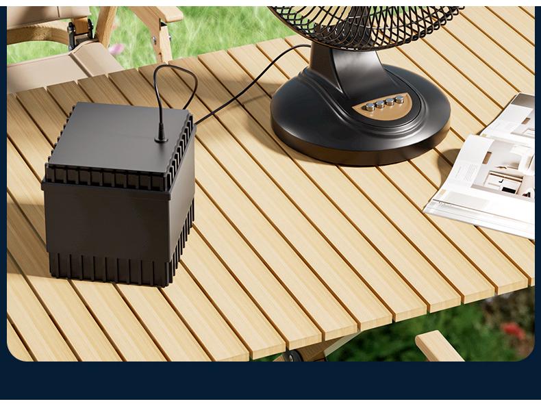 Portable 12V Solar-Powered Fan with High Airflow and Rechargeable Battery for Home, Dorm, and Outdoor Use