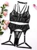 New American Sweet Girl Plus Size Sexy Black Pu Leather Fishing Net Perspective Women Rompers Three-Point Fashion Bodysuits 0E1J