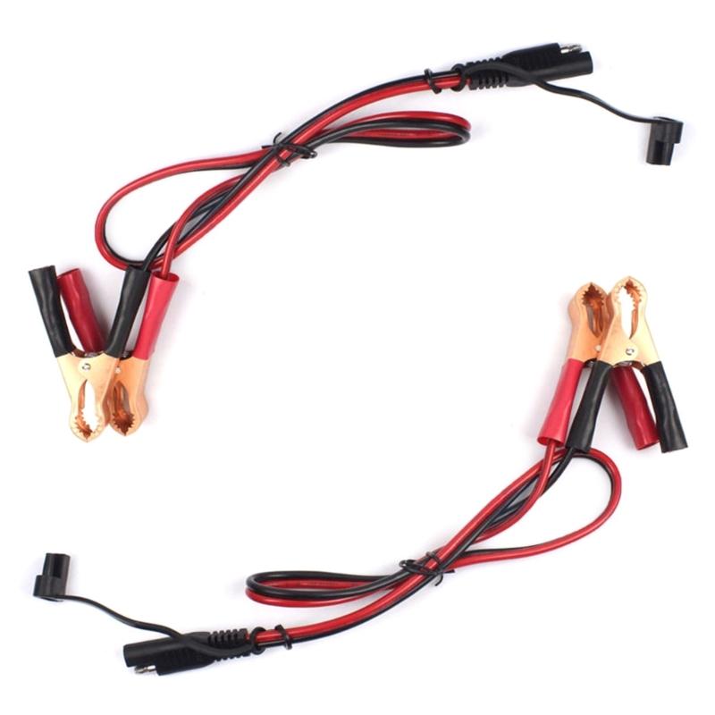 2FT 16AWG Batterie Krokodilklemme zum SAE-Anschluss-Verlängerungskabel, 12V SAE-Schnellverschluss-Adapterkabel
