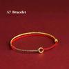 Minimalist Hand Woven Red Rope Anklet 1Pcs Safety Buckle Bracelet for Beach Vacation Summer Wear Jewelry