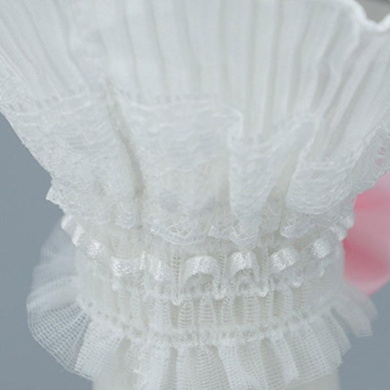 Sheer Ruffle Lace Cuffs Girls Elastic Wrist Cuffs for Y2k Girls Taking Photo Shirt Decorations Female Lace Wrist Cuffs