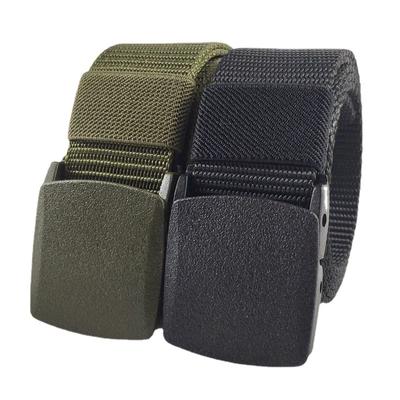 Black Automatic Buckle Nylon  Belt  Waist Canvas Belts Outdoor Strap Travel Sports Belt for Men and Women