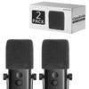 GEEKRIA Creator Microphone Wind Screen FIFINE AmpliGame AM8 Pop Filter Microphone Cover Microphone Windshield Foam Filter Grey 2 Pack
