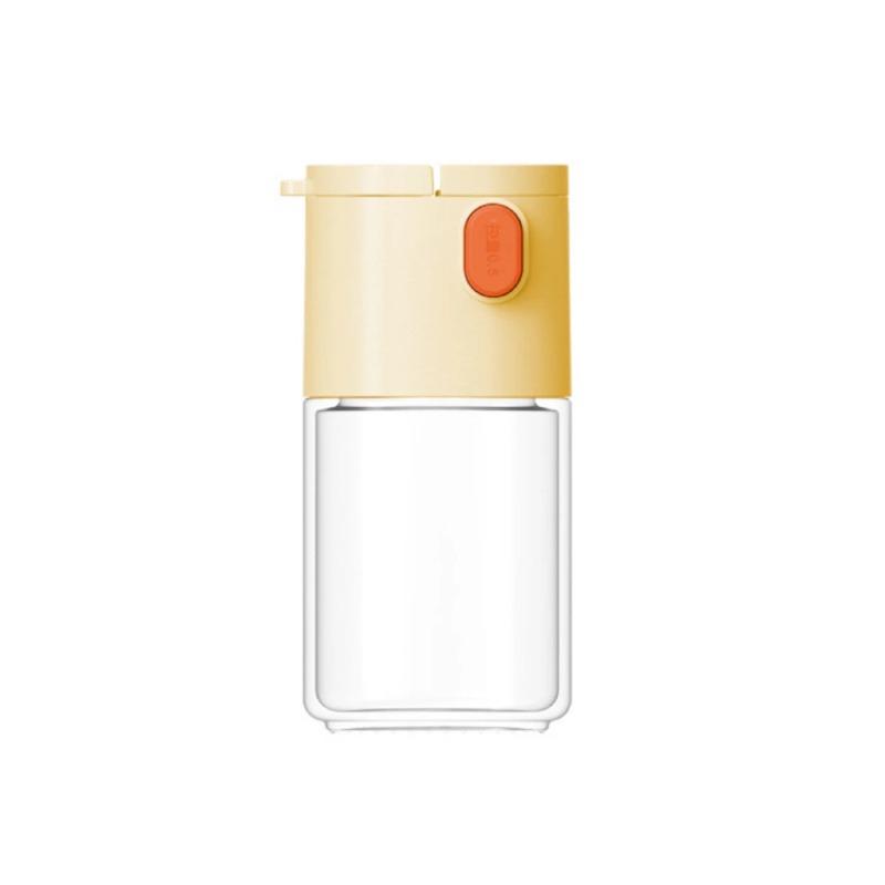 180ml Glass Salt Shaker Spice Jars Salt Sugar Pepper Shaker Box Reusable Sealing Measuring Seasoning Jar BBQ Kitchen Accessories жёлтый