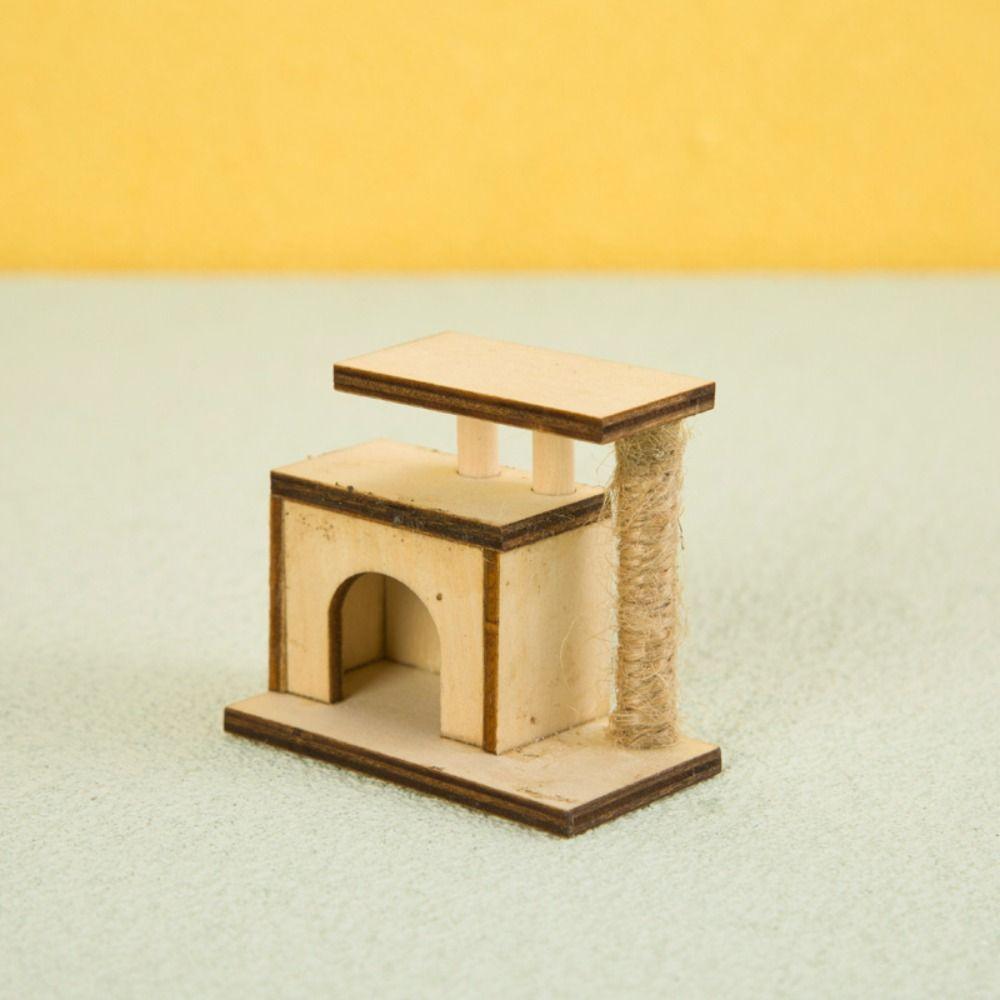 

Ролевые игры Мини-игрушки для кошек на дереве, самодельные игрушки для кошек, лазалки для кукольного домика, мебель C